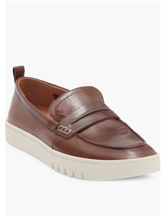Vionic Shoes - Vionic Chantel Dark Brown Leather Penny Loafer Slip-On Sneaker - Sz 6, Like New